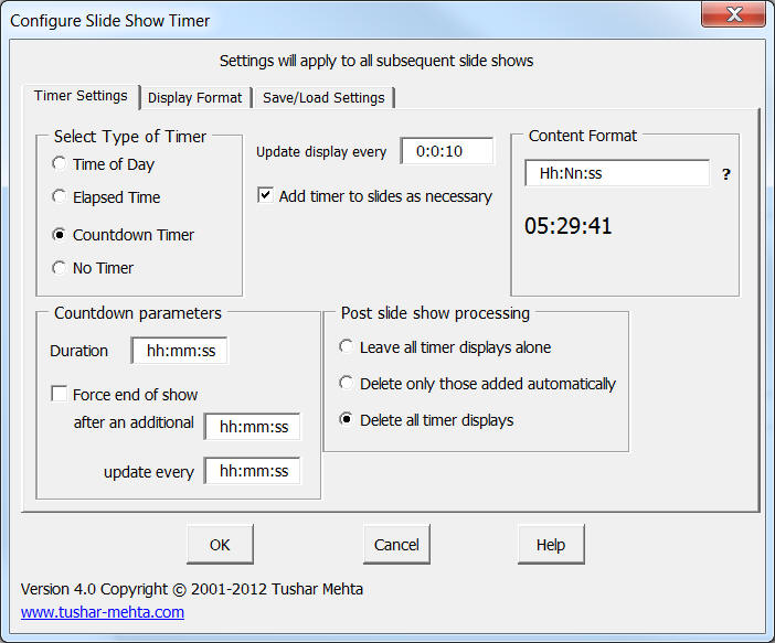 PowerPoint Timer addin